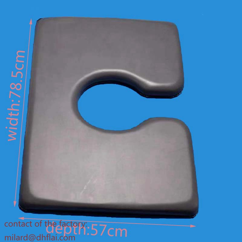 10102 Replacement Deluxe Elongated Open Front Soft Seats are made of sponge, wood, and vinyl.