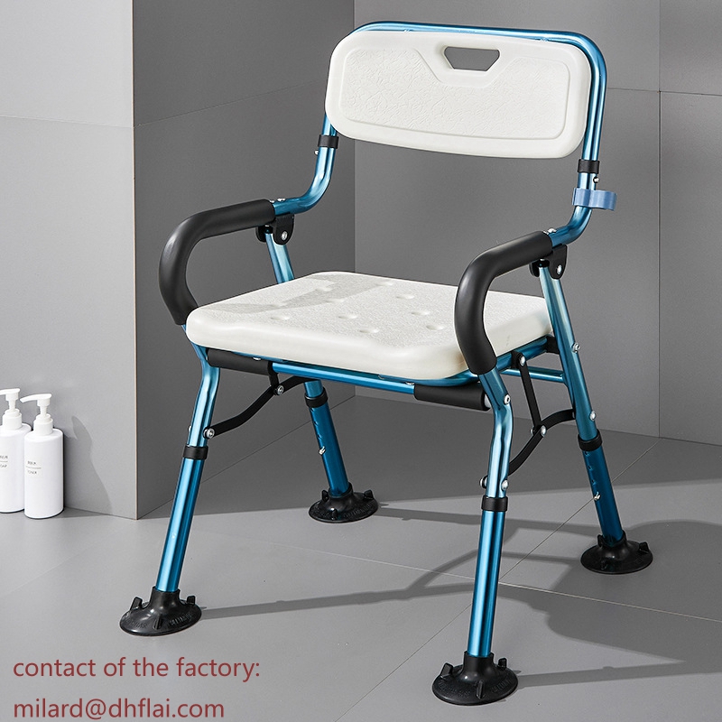 30105 Foldable Shower Chair Bath Seat with Back