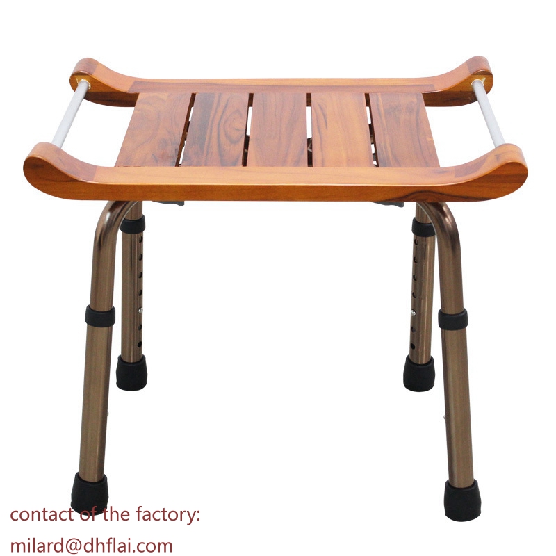 30108 Wood Shower Bench Chair, Wood Spa Bath Seat