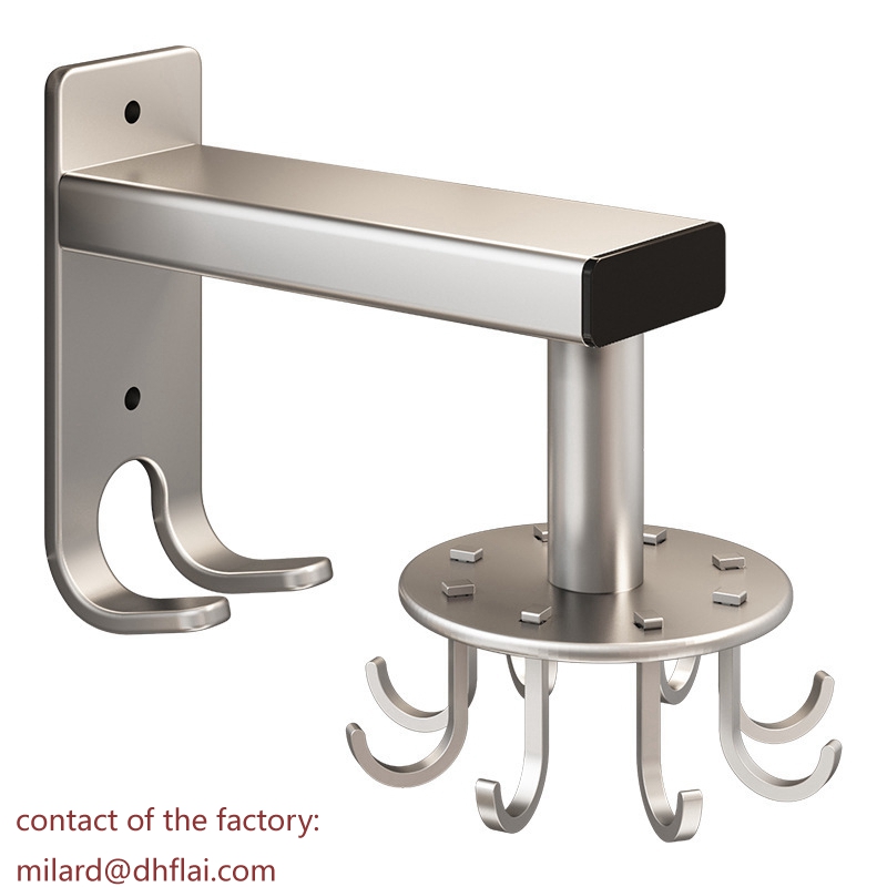 70110 Towel Hooks Multi Hanger Multi Purpose Hanger  Wall- Mounted Utensils Kitchen Utensils Wall Hanger Rotating Utensils Hooks Cutting Board Hanger Punching Multi Hanger Towel Hook